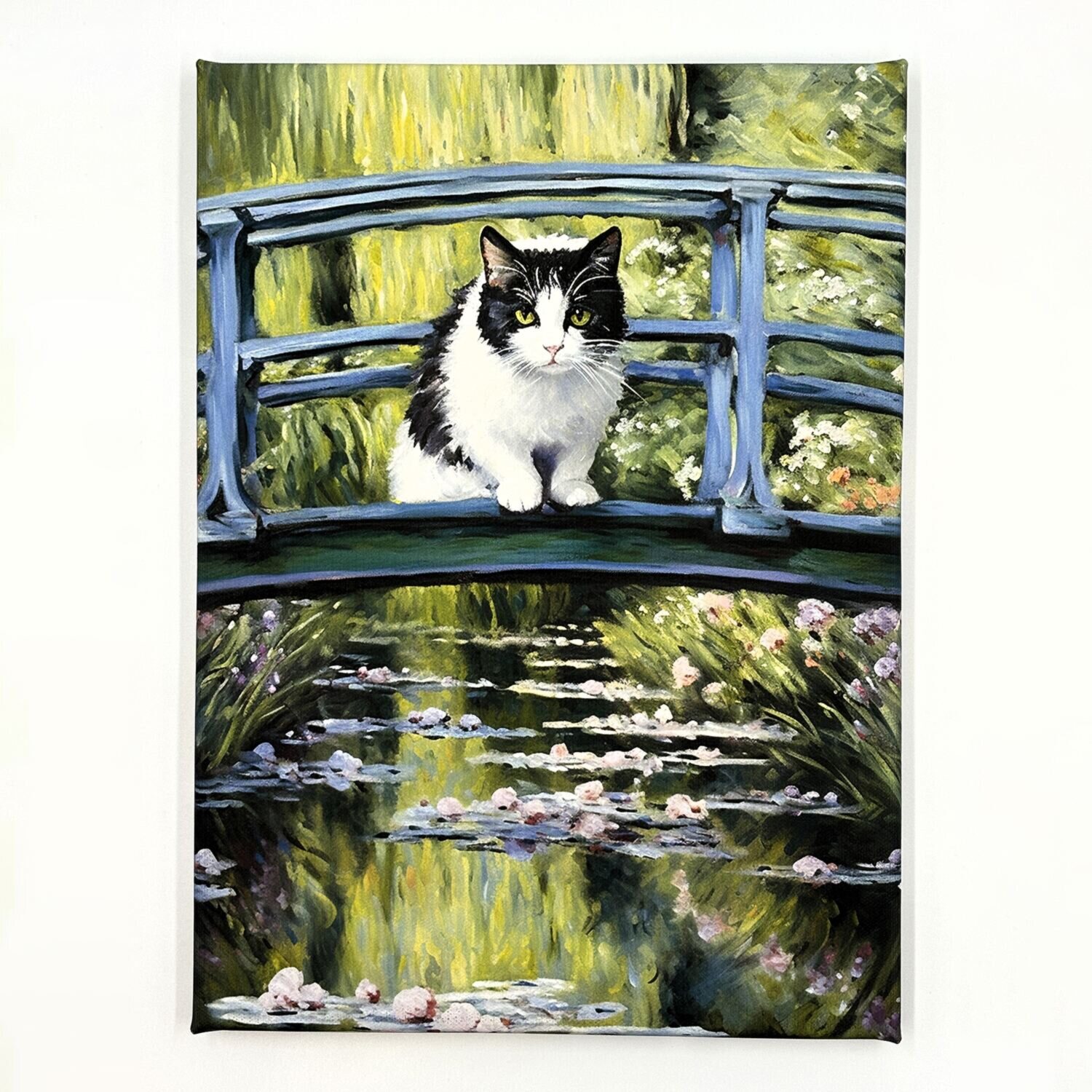 インテリアアート 猫シリーズ “睡蓮と猫”- ショップチャンネル