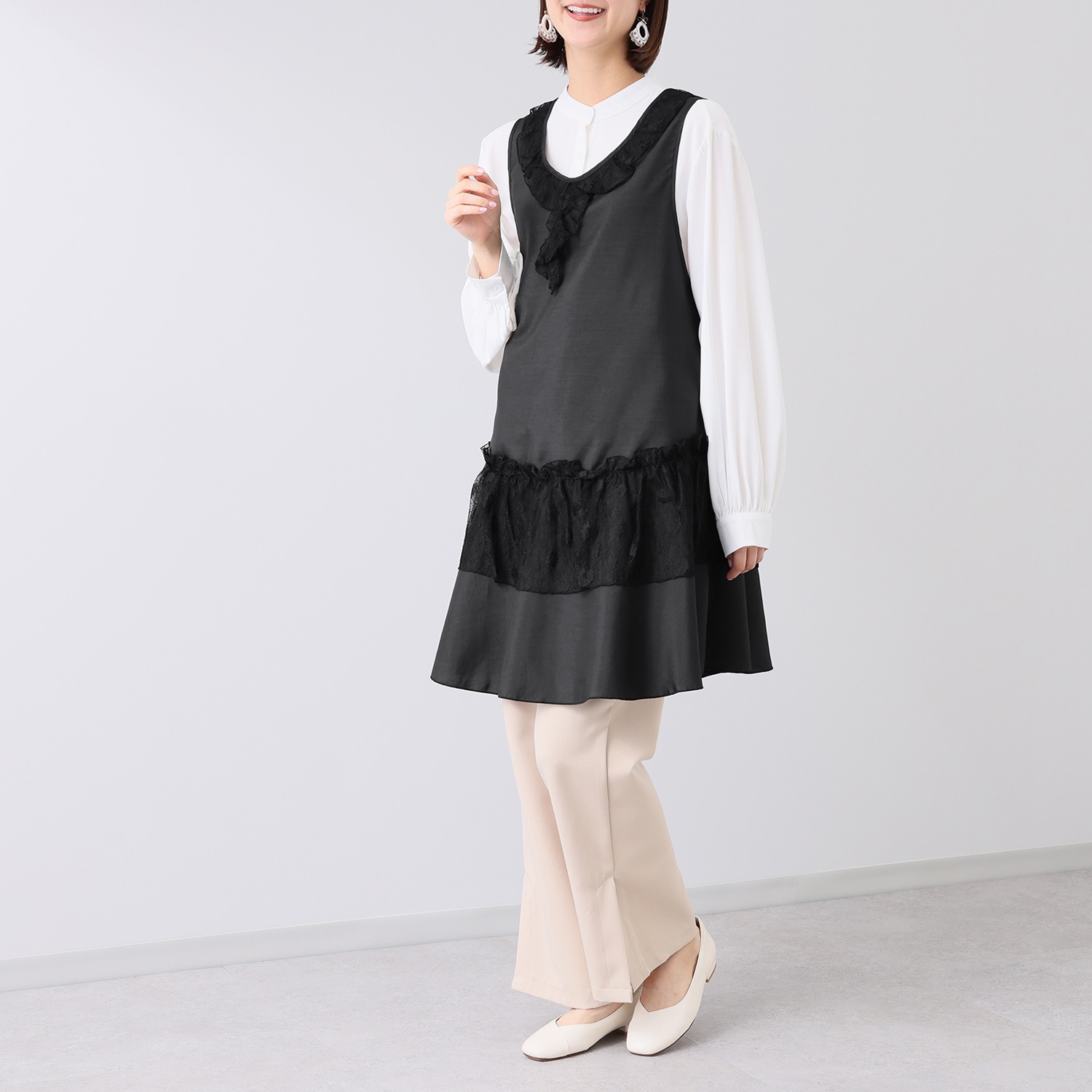 ラ ルイス フリルレースエプロン- ショップチャンネル