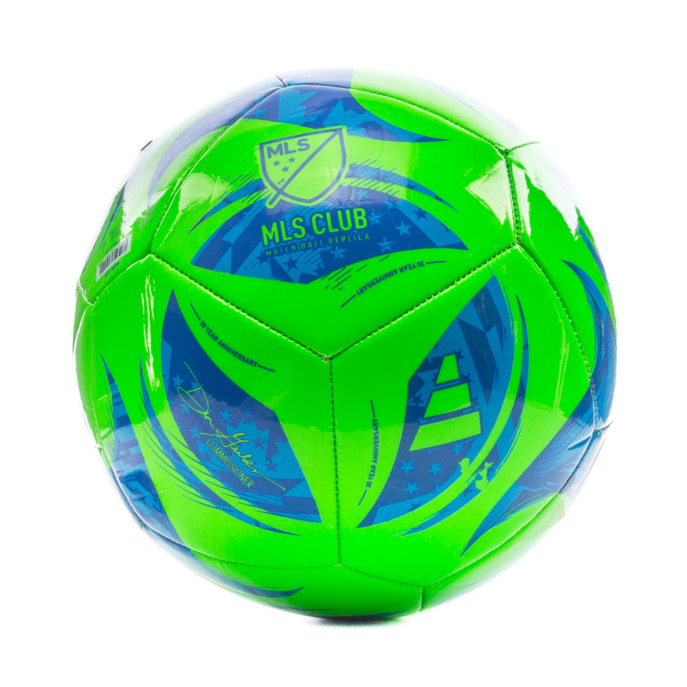 Adidas MLS Club Soccer Ball | Solar Green/Solar Blue | ShopWSS