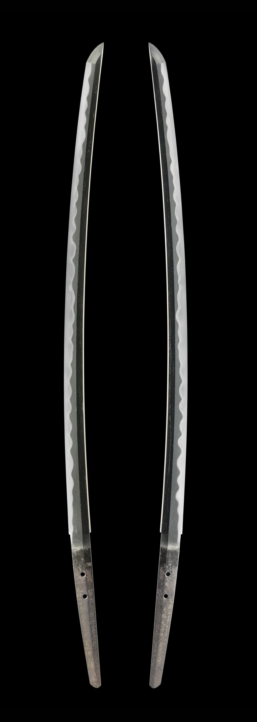 刀 賀州住藤原家忠作 寛文三年二月吉日(金象嵌)元禄七甲戌七月廿六弐日