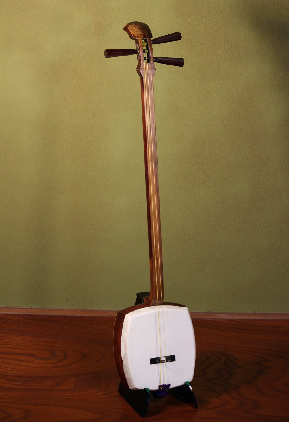 現状品】 三味線 高級 太棹 和楽器 太さ3.2cm 現状品】 三味線 高級