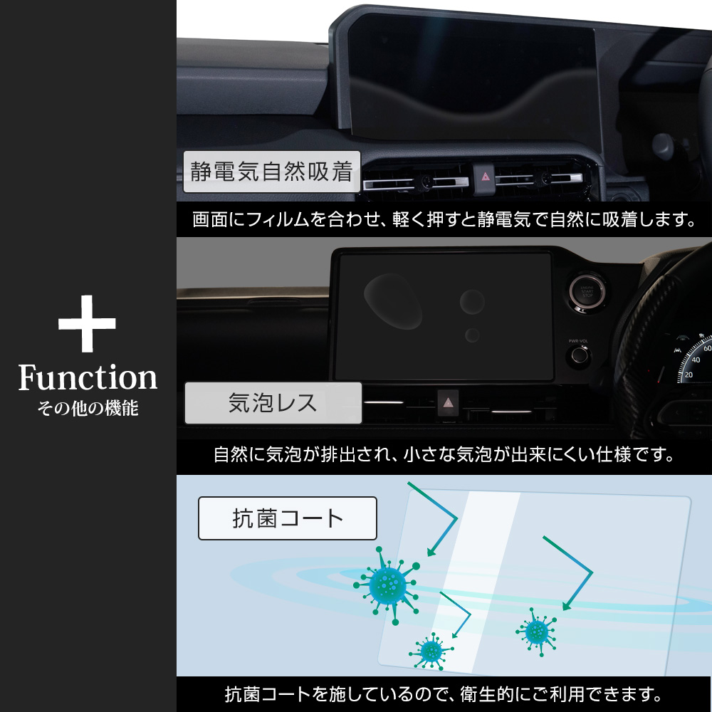新型 フリード GT ナビ保護フィルム 1p 強化ガラスタイプ 9インチ