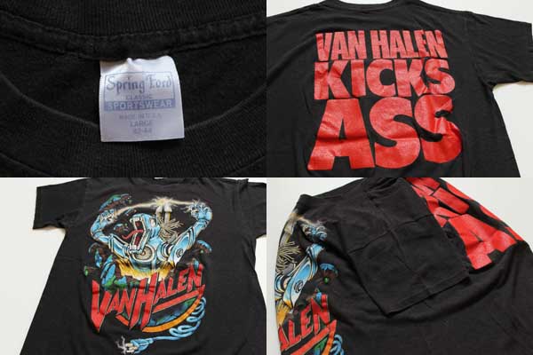 80s USA製 VAN HALENヴァンヘイレン バンドTシャツ 黒 L - Sixpacjoe