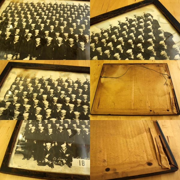 40s 米軍 U.S.NAVY 額縁付き 集合写真 - Sixpacjoe Web Shop