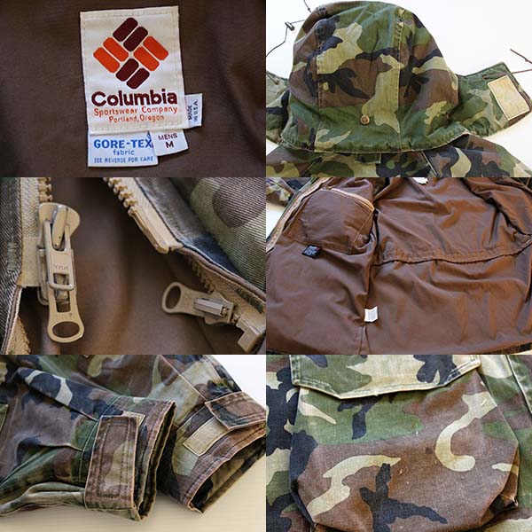 80s USA製 Columbiaコロンビア 迷彩 GORE-TEXゴアテックス マウンテン