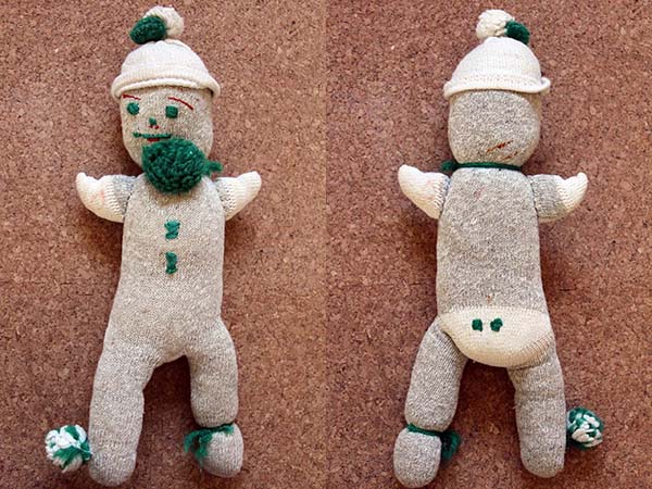 ビンテージ ハンドメイド ソックドール ぬいぐるみ 2体セット☆ソック