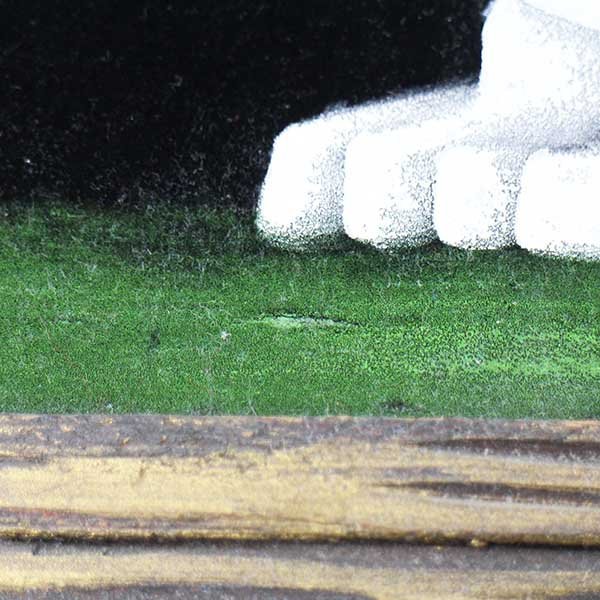 70s スヌーピー STRIKE!! ベルベット ハンドペイント アート ウッド