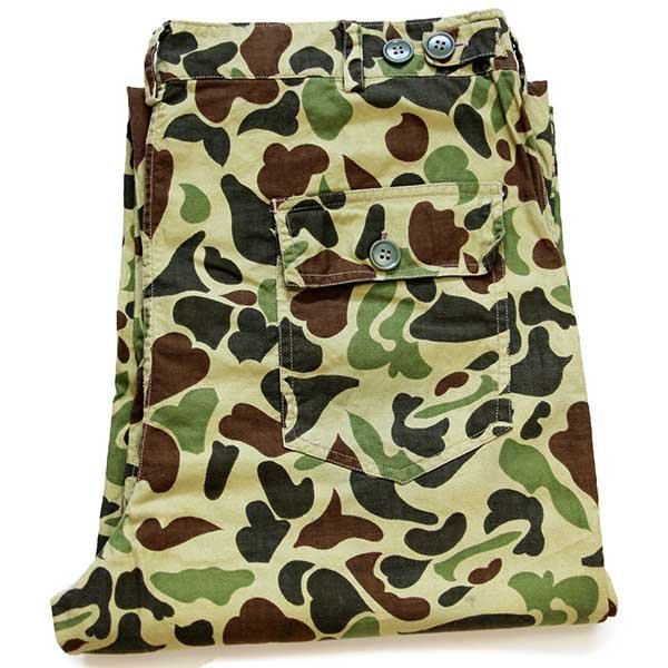 70s UNKNOWN ダックハンターカモ ベイカータイプ コットン