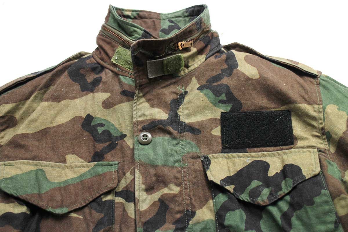 80s 米軍 U.S.ARMY ウッドランドカモ M-65 フィールドジャケット S-S