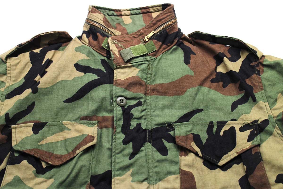 80s 米軍 U.S.ARMY ウッドランドカモ M-65 フィールドジャケット M-R