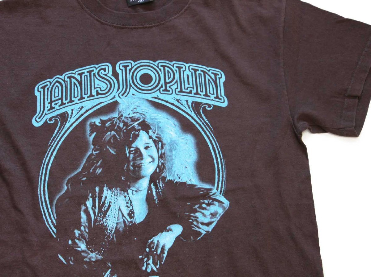 00s JANIS JOPLIN ジャニスジョプリン コットンTシャツ 焦げ茶