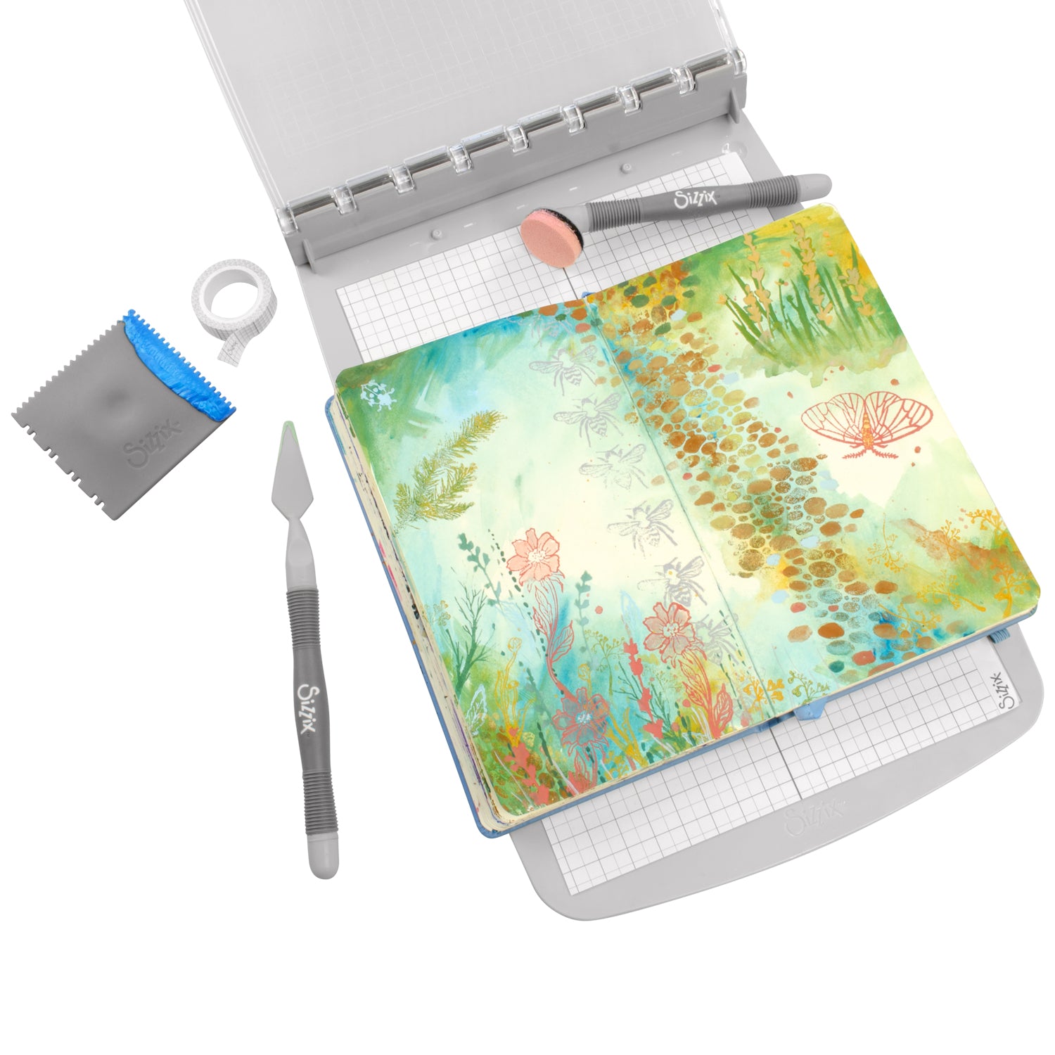 Sizzix Studio Stamps Set 17PK / 3PK Stencils - Nature by Vic