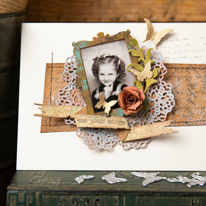 Sizzix 3-D Texture Fades Embossing Folder - Lumber Large/A5 by Tim