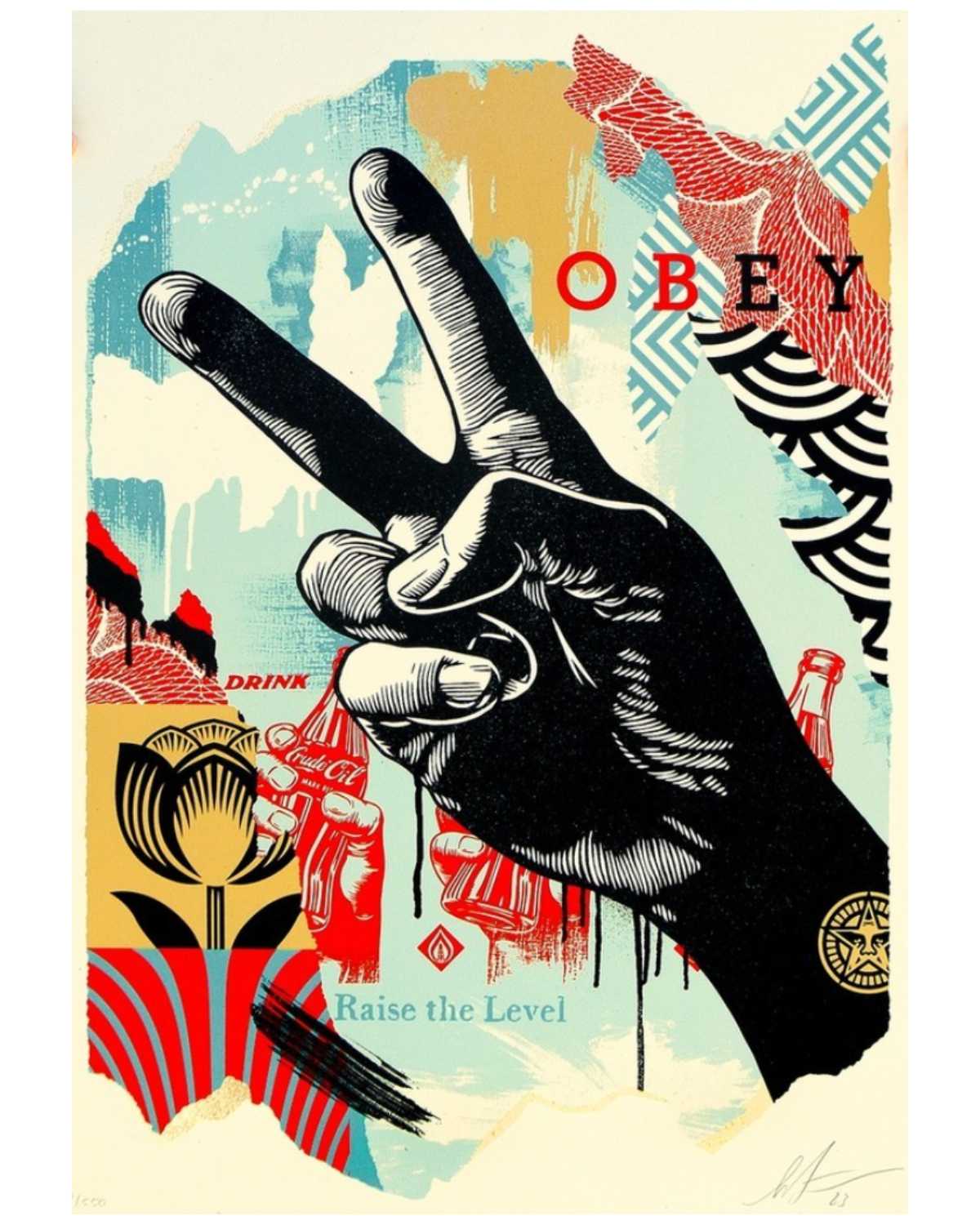 OBEY (Shepard Fairey) : Raise the Level (Peace) | Signature Fine Art