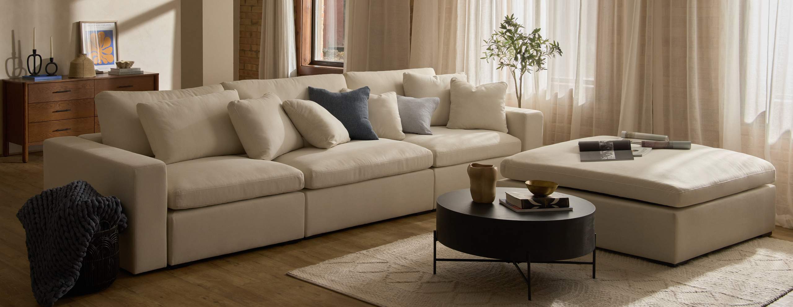 Modular Couch - Silk & Snow