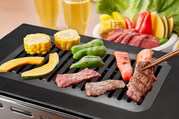 ガス高級焼肉器「王者」 Y-18SSP スチールプレートタイプ | 山岡金属