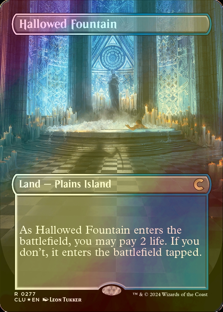 FOIL] 神聖なる泉/Hallowed Fountain (全面アート版) 【英語版】 [CLU