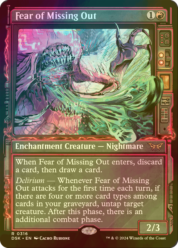 逸失への恐怖4枚セット ショーケース MTG 逸失への恐怖 ショーケース 4