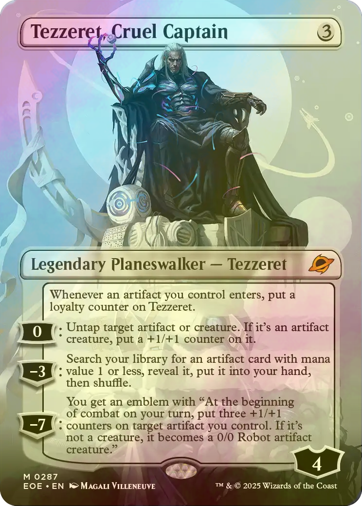 FOIL] 冷酷な船長、テゼレット/Tezzeret, Cruel Captain (全面アート