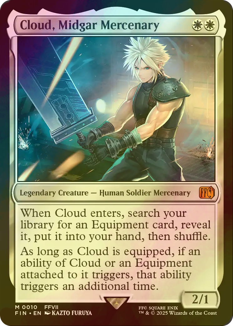 FOIL] ミッドガルの傭兵、クラウド/Cloud, Midgar Mercenary 【英語版