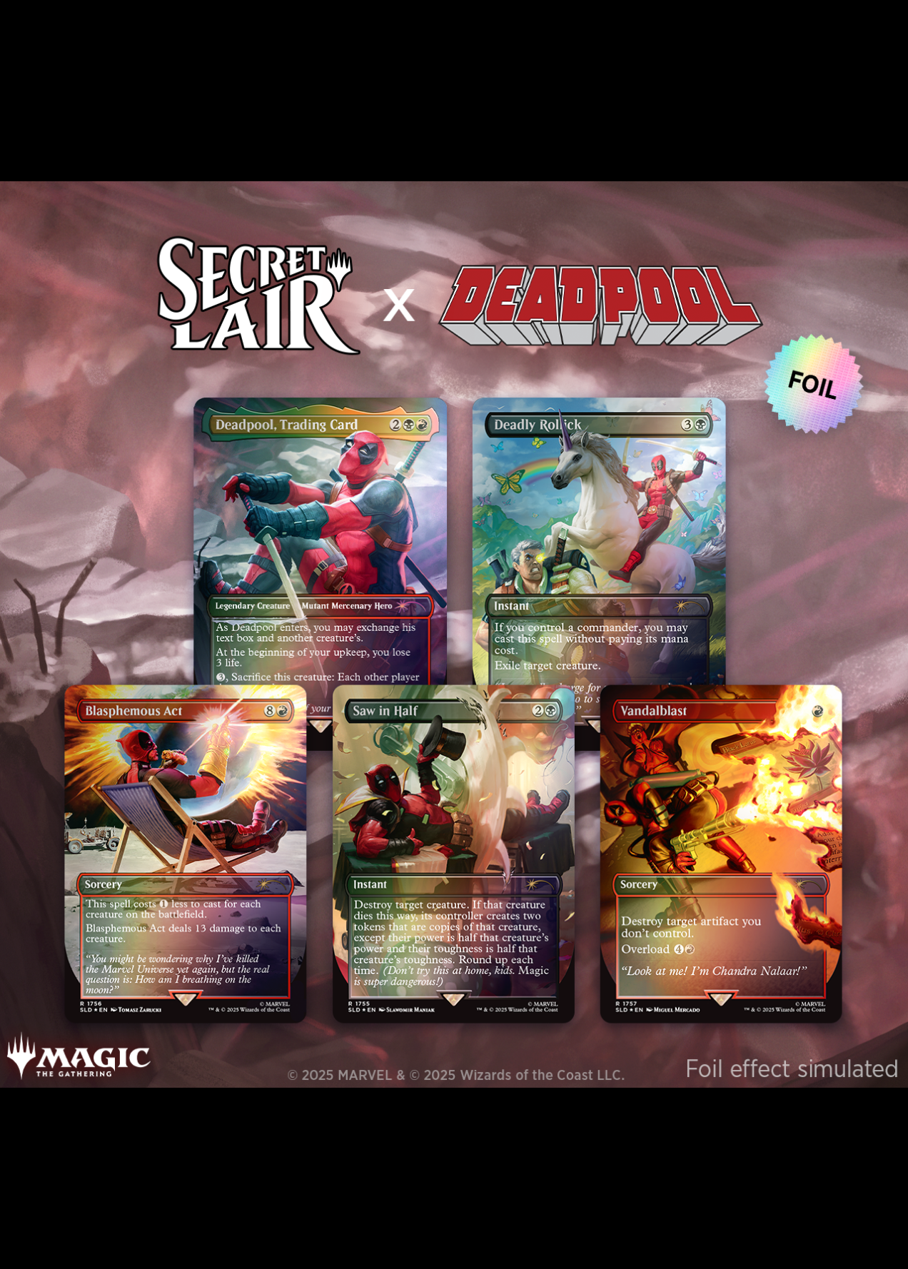 Secret Lair x Marvel's Deadpool (プレミアム版) - シングルスター