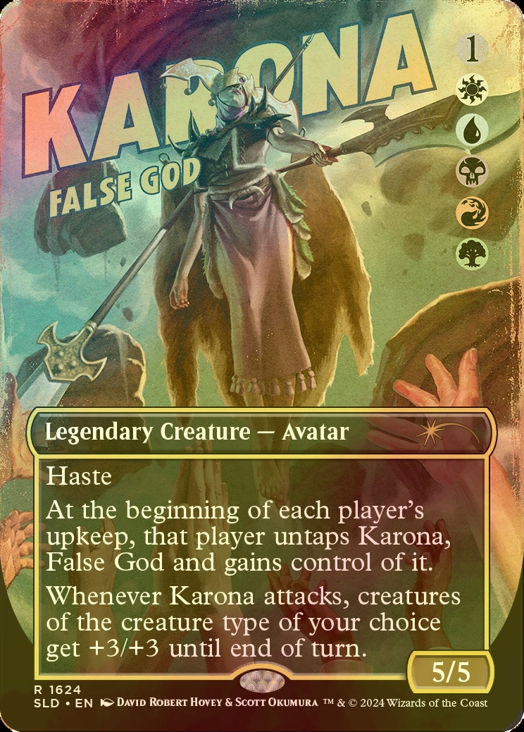 FOIL] 邪神カローナ/Karona, False God 【英語版】 [SLD-金R