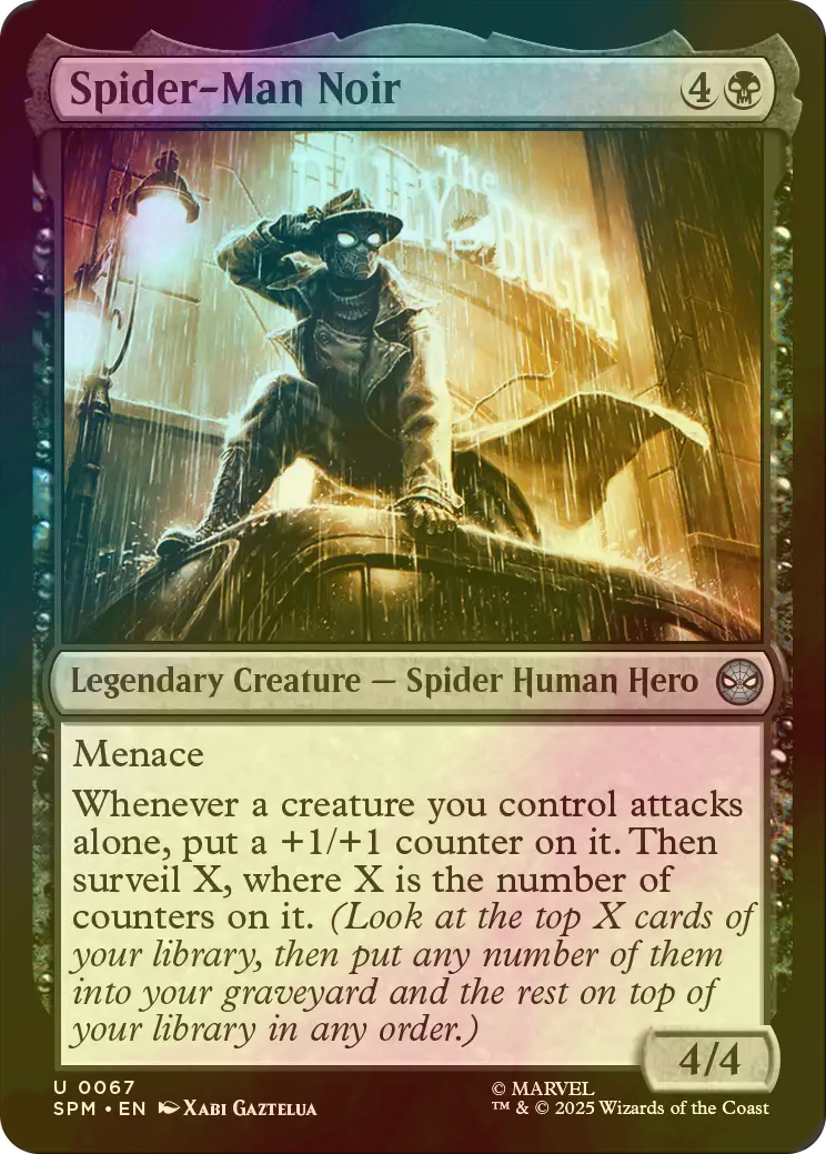 FOIL] スパイダーマン・ノワール/Spider-Man Noir 【英語版】 [SPM-黒U