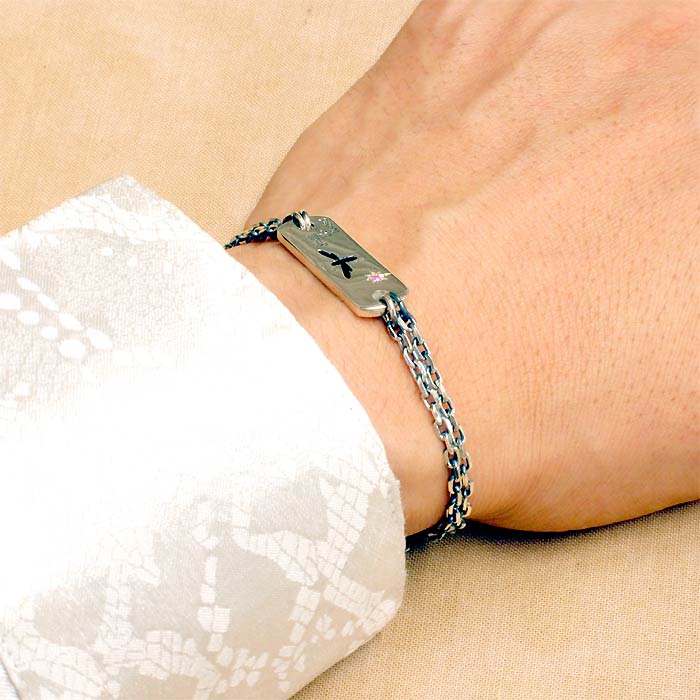 KEN BLOOD(ケンブラッド) シルバー ブレスレット ルビー メンズ