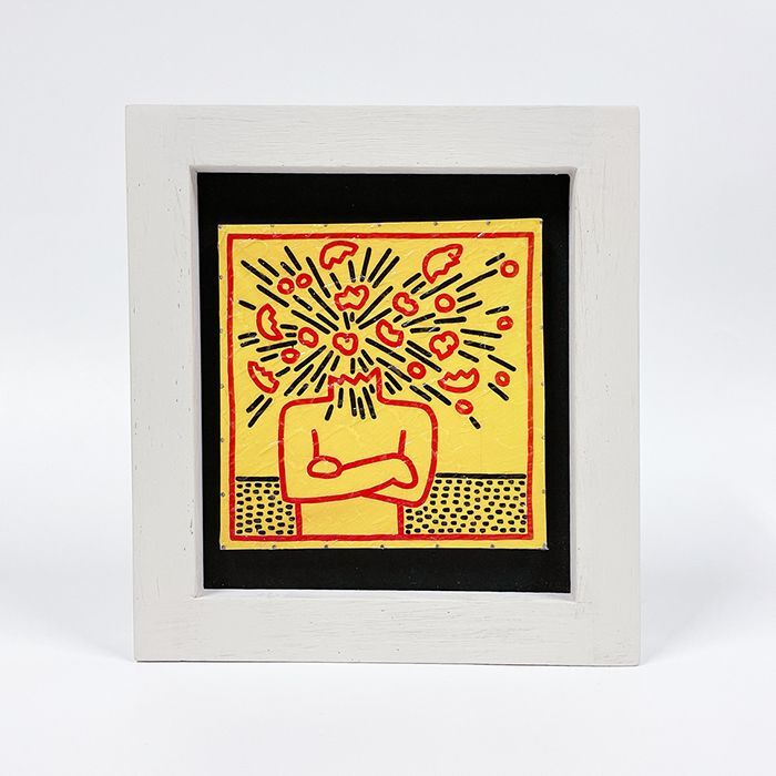 Keith Haring】キース・ヘリング/絵画 アート メディウム額装