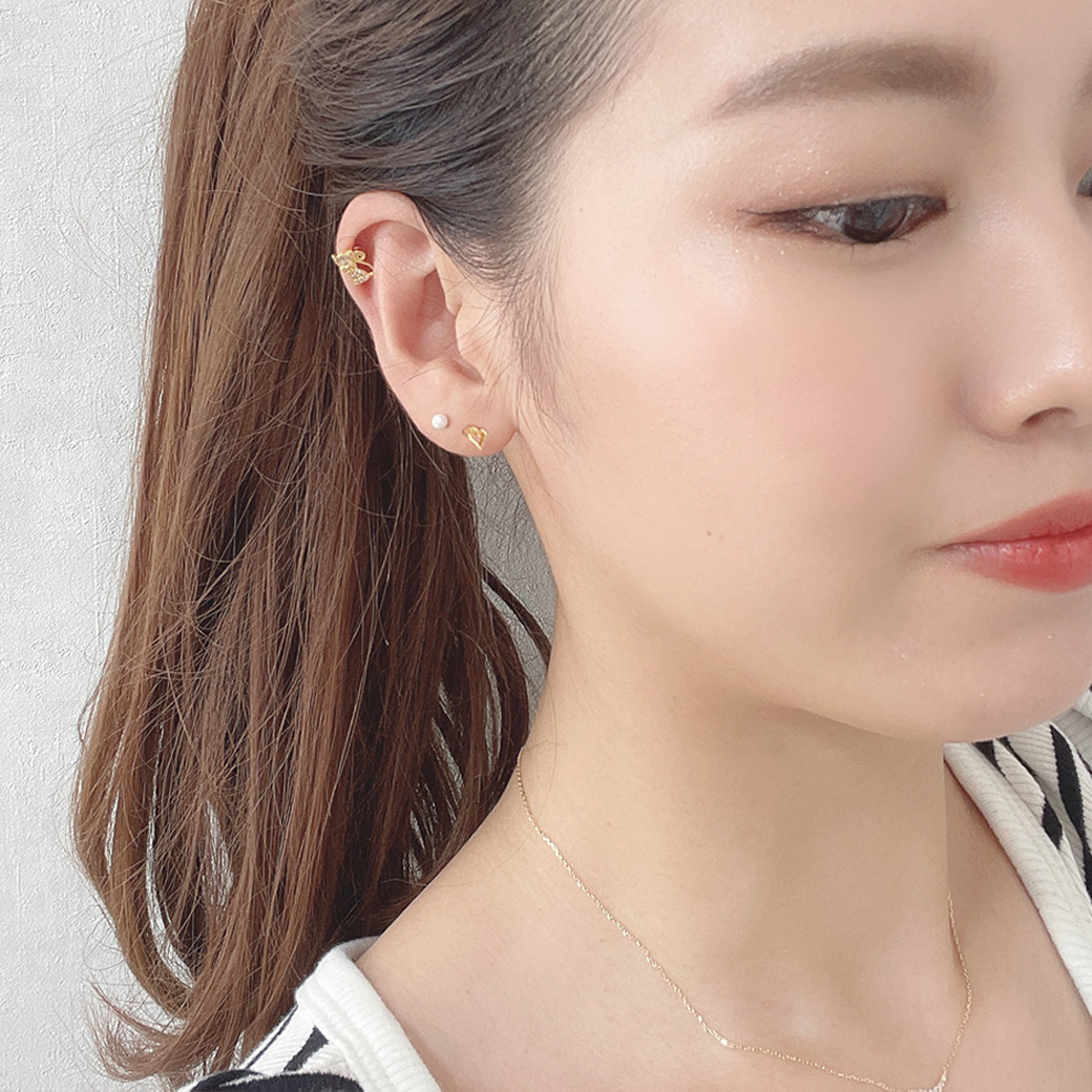 14G 16G ］ちょっぴり首を傾けたようなフォルムが、可愛すぎるネコ