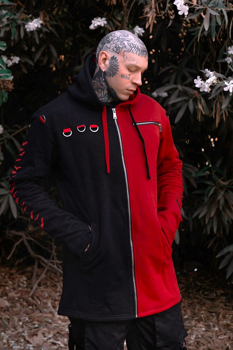Split Mage / RED / 二つの魂を宿す者 / ZIPパーカー【VampireFreaks