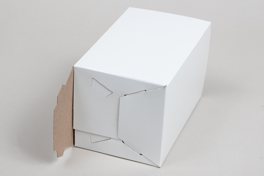 4x4x6 White Gloss Hi-Wall Folding Gift Boxes *Lids Sold Separately*