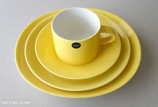 イエロー食器「Arabia Colors・アラビアカラーズ」の種類や写真を