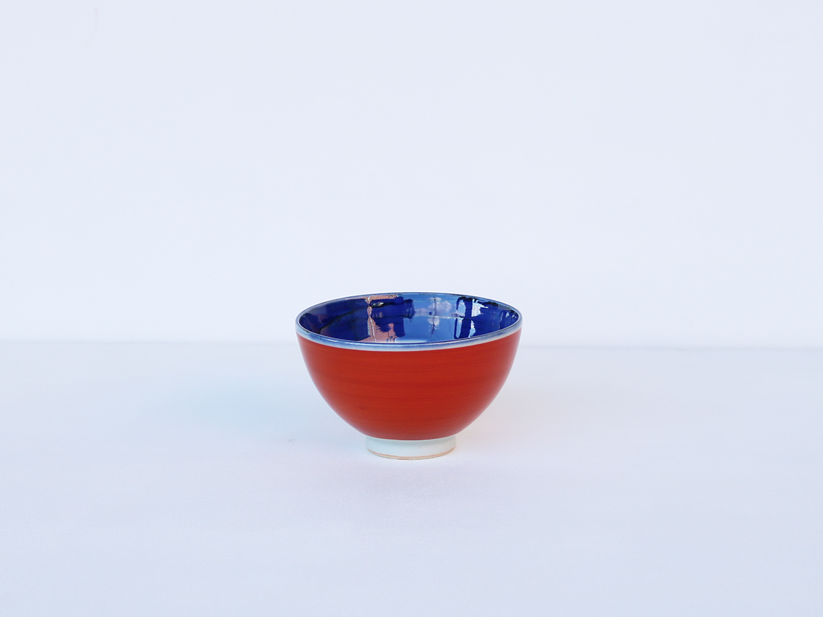 呉須巻・朱巻 ドット お茶碗 波佐見焼