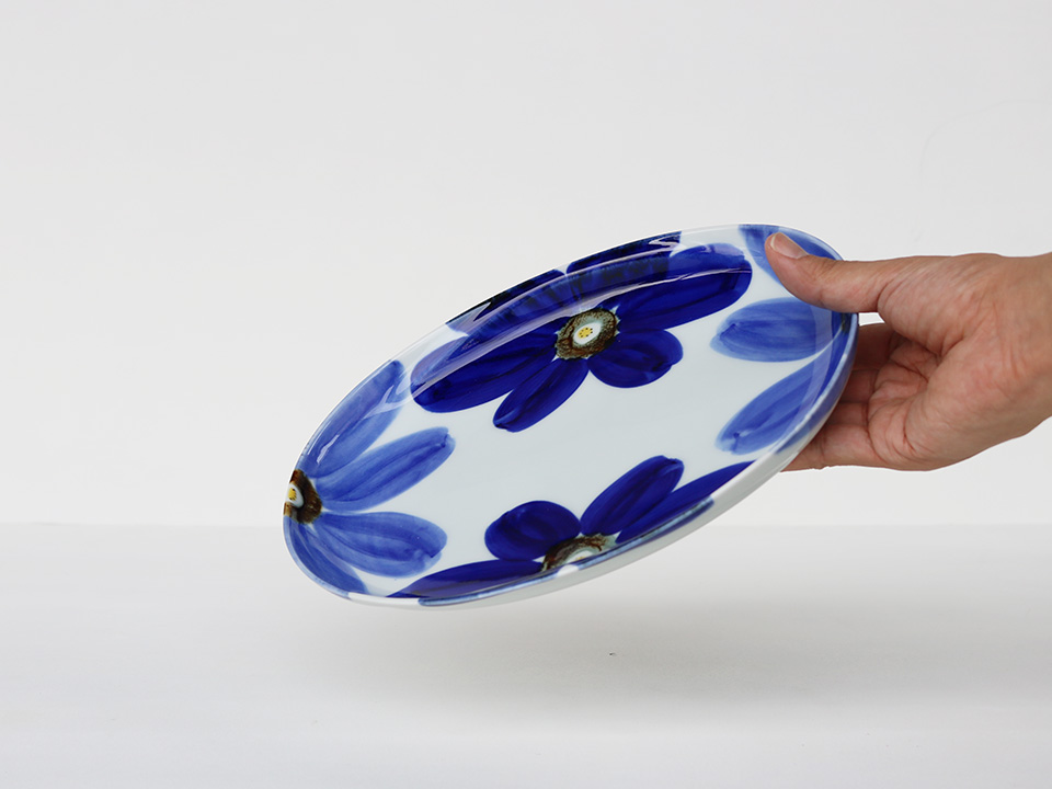 藍花 楕円プレート 大 波佐見焼 | 産直！有田焼 波佐見焼 のオンライン