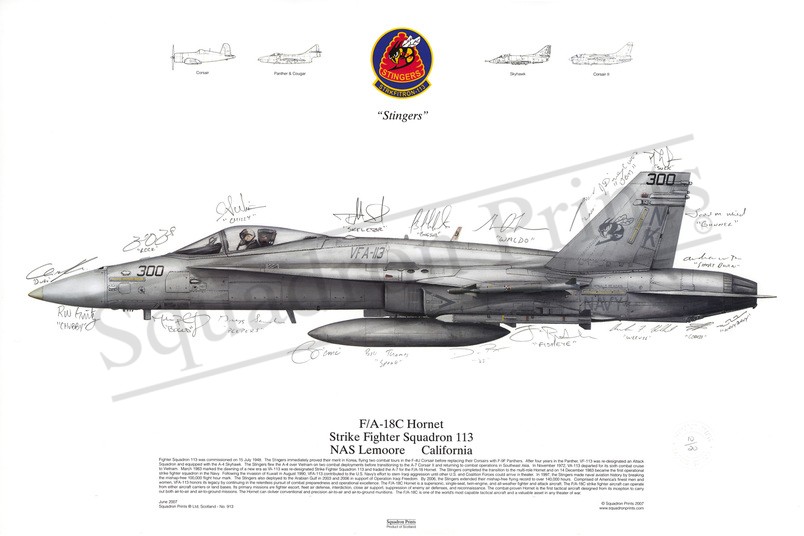 F/A-18C Hornet - Signed Print | Squadron Prints