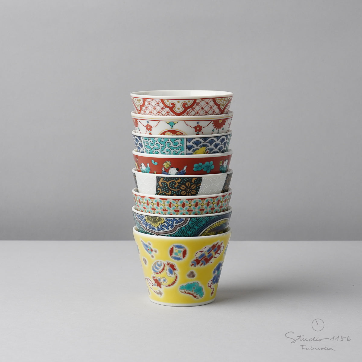 九谷焼 十趣杯 ぐい呑みカップ 150ml 青郊窯の通販｜Studio1156