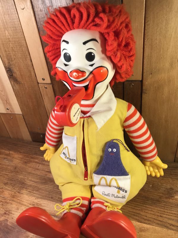 Hasbro Ronald McDonald Clown Plush Doll ロナルド ビンテージ 笛吹