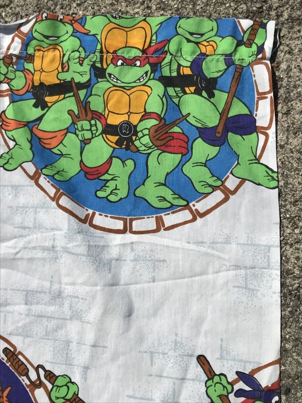 Teenage Mutant Ninja Turtles Twin Flat Sheet タートルズ ビンテージ