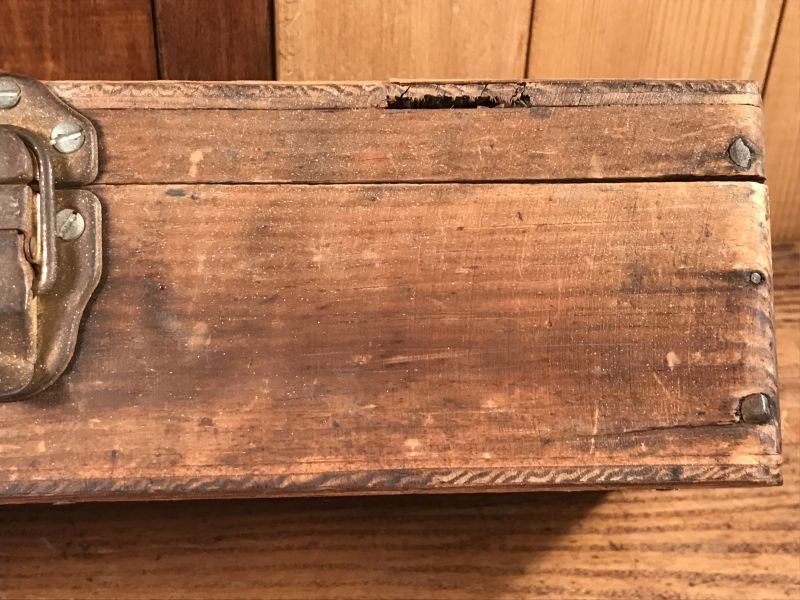 Hinges Wood Tool Box ツールボックス ビンテージ 工具箱 ウッド