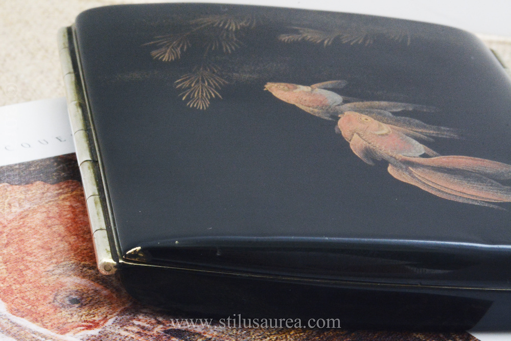 Dunhill - Namiki Goldfish Hiramaki-e cigarette case, 1930's