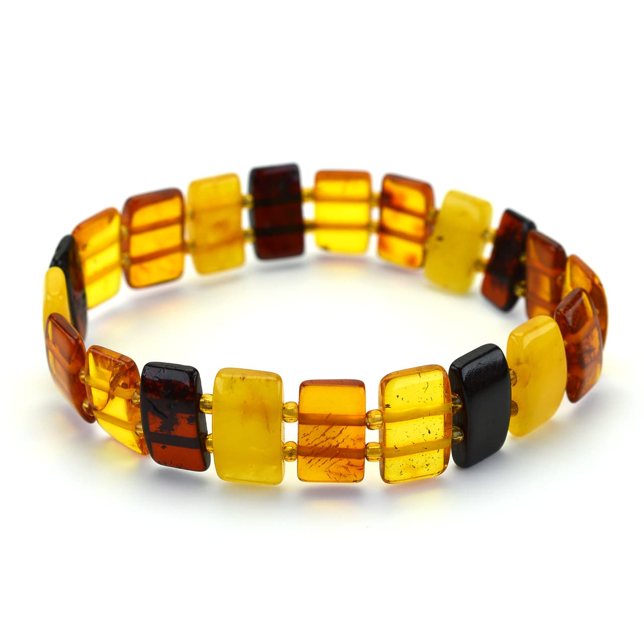 バルティックアンバー(琥珀)、バルト海リトアニア産 - 長方形型