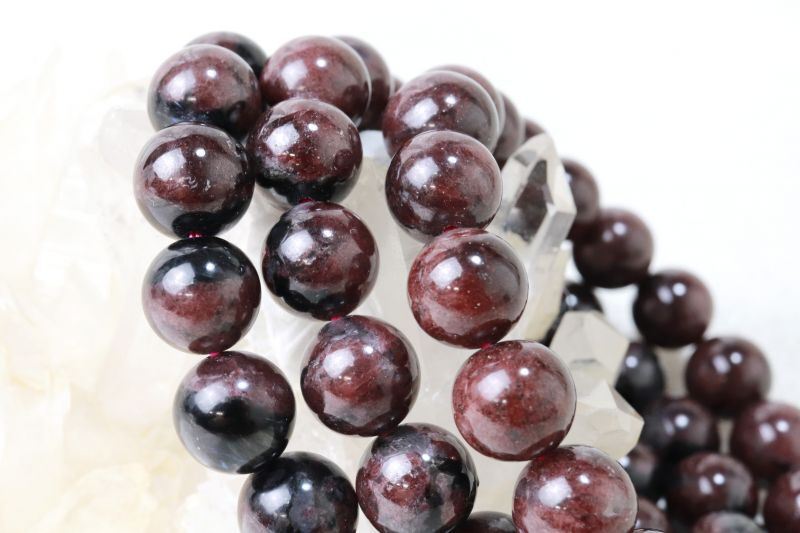 ブレス ガーネットインヌーマイト 丸 約10mm〜10.5mm 生命力 活性化