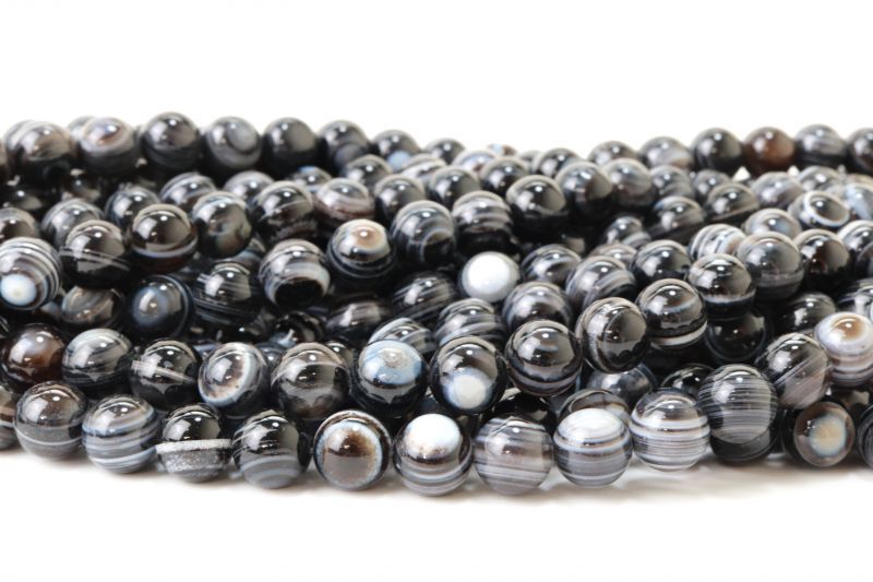 連 高品質 天眼石（目有） 丸 約8mm 魔除け 事業の成功 お守り 天然石