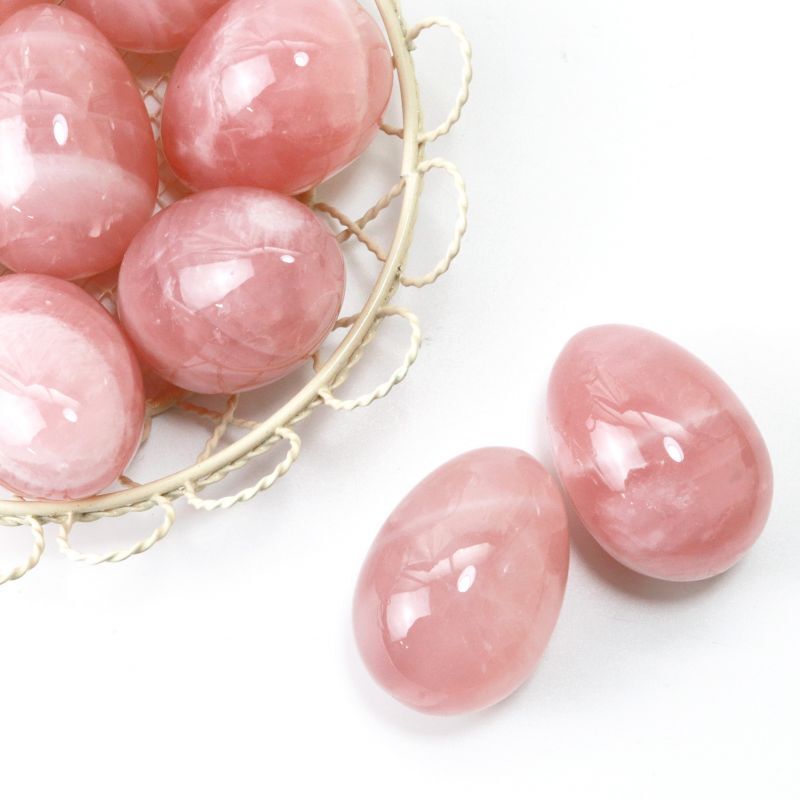 置物 玉子 ローズクォーツ たまご 卵 恋愛 美しさ 天然石 品番
