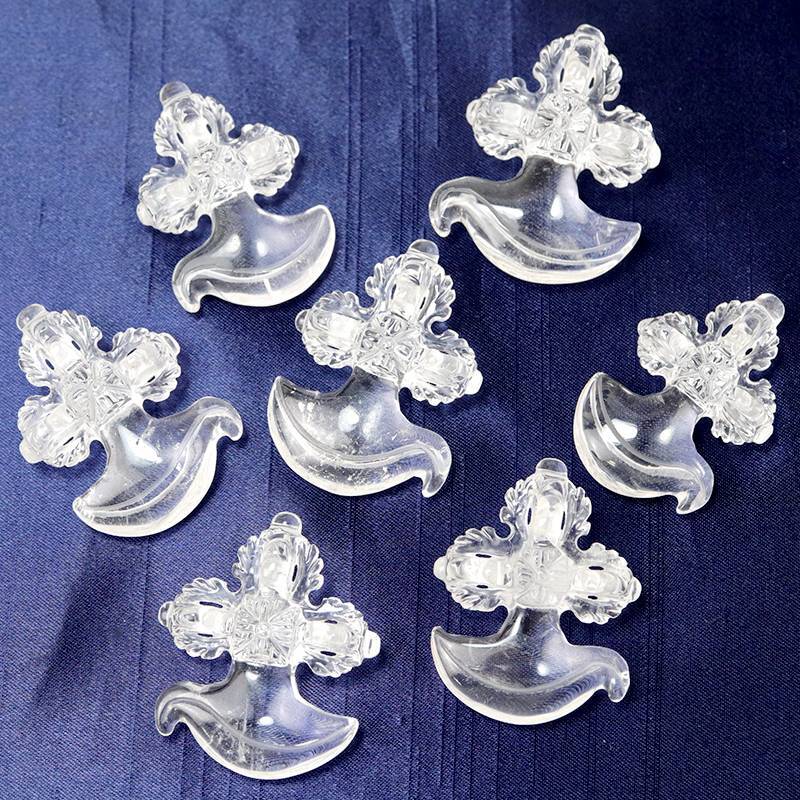 置物 水晶 チベット法具 十字金剛斧 金剛杵 曲刀 クォーツ 浄化