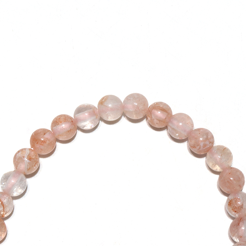 ブレス ピンクファイアーアゼツライト 丸 約6mm アゾゼオ H&E社 証明書