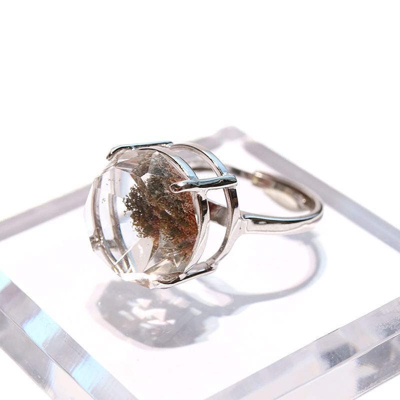 指輪 ガーデンクォーツ ブラジル産 約16.5mm silver925 シルバー