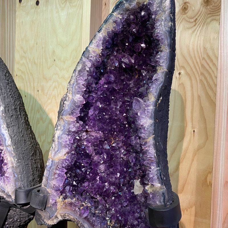 バタフライ型アメジストドーム・ペア ｜ パワーストーン・天然石・原石