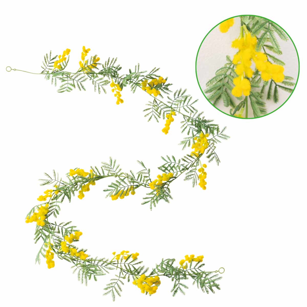 ミモザ造花ガーランド